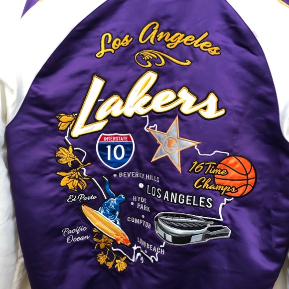 Rare! NBA Lakers Black Label Starter Jacket - Urban Outfitters - Picture 3 of 9